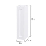 Hugo&Borg Rosemont 9-in W x 35-in H x 14-in D Glacier White Wall Fully Assembled Cabinet (Flat Panel Shaker Door Style)