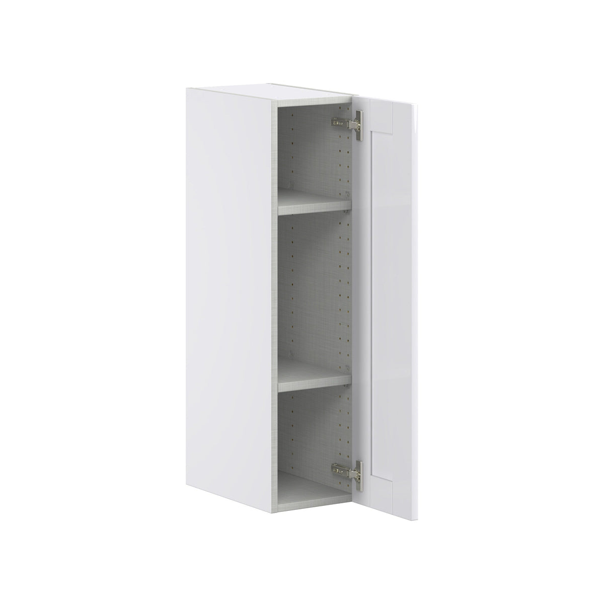 Hugo&Borg Rosemont 9-in W x 35-in H x 14-in D Glacier White Wall Fully Assembled Cabinet (Flat Panel Shaker Door Style)