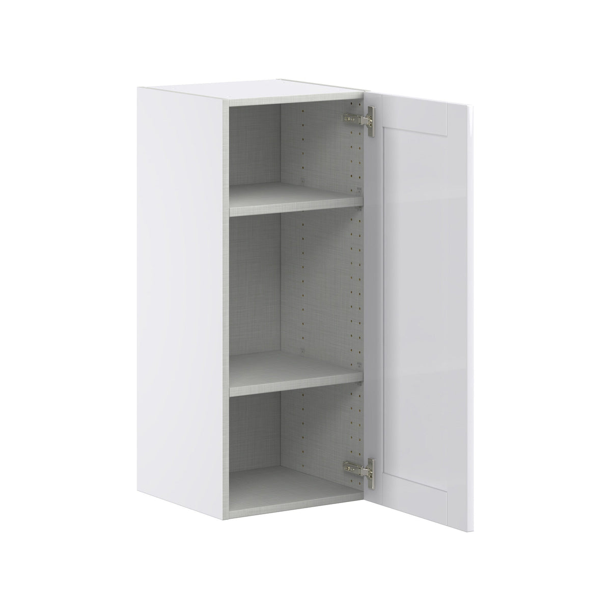 Hugo&Borg Rosemont 15-in W x 35-in H x 14-in D Glacier White Wall Fully Assembled Cabinet (Flat Panel Shaker Door Style)