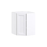 Hugo&Borg Rosemont 24-in W x 30-in H x 14-in D Glacier White Diagonal Corner Wall Fully Assembled Cabinet (Flat Panel Shaker Style)