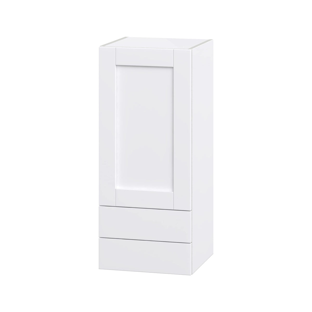 Hugo&Borg Rosemont 15-in W x 35-in H x 14-in D Glacier White 2-Drawers Wall Fully Assembled Cabinet (Flat Panel Shaker Style)
