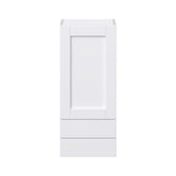 Hugo&Borg Rosemont 15-in W x 35-in H x 14-in D Glacier White 2-Drawers Wall Fully Assembled Cabinet (Flat Panel Shaker Style)