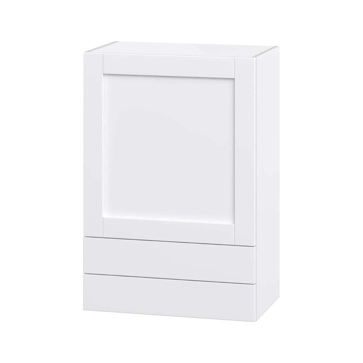 Hugo&Borg Rosemont 24-in W x 35-in H x 14-in D Glacier White 2-Drawers Wall Fully Assembled Cabinet (Flat Panel Shaker Style)