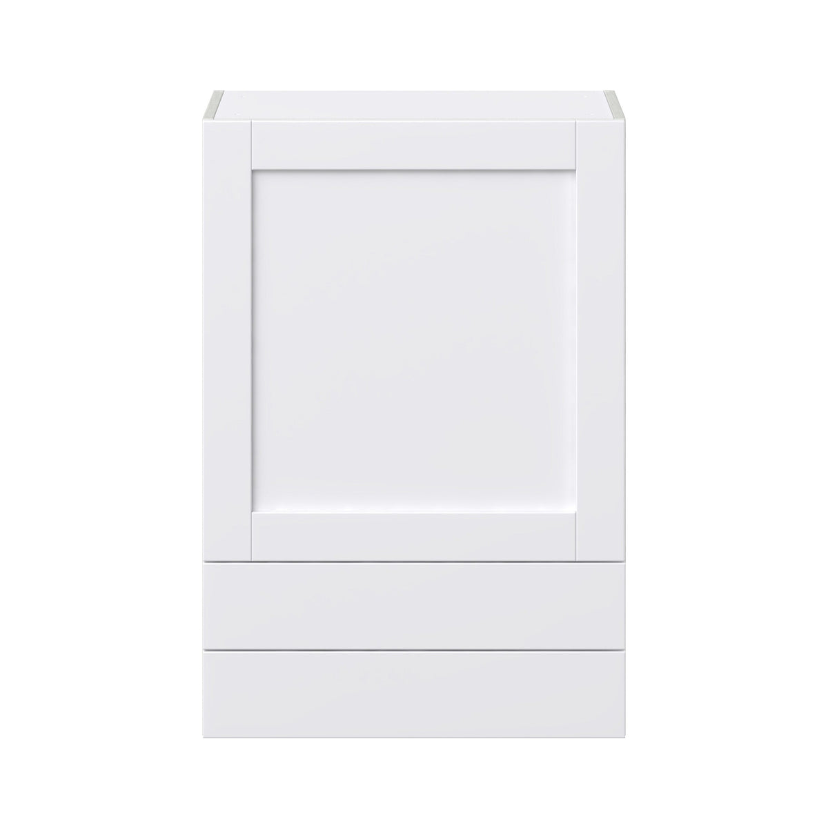Hugo&Borg Rosemont 24-in W x 35-in H x 14-in D Glacier White 2-Drawers Wall Fully Assembled Cabinet (Flat Panel Shaker Style)