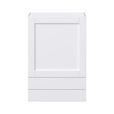 Hugo&Borg Rosemont 24-in W x 35-in H x 14-in D Glacier White 2-Drawers Wall Fully Assembled Cabinet (Flat Panel Shaker Style)