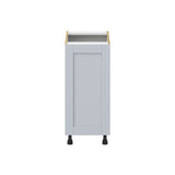 Hugo&Borg Charlesberg 15-in W x 34.5-in H x 24-in D Gray 3-Drawers Base Fully Assembled Cabinet (Flat Panel Shaker Style)