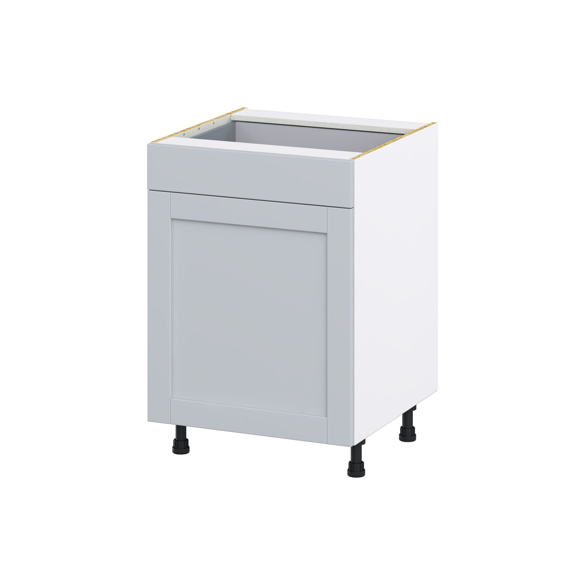 Hugo&Borg Charlesberg 24-in W x 34.5-in H x 24-in D Gray 1-Drawer Base Fully Assembled Cabinet (Flat Panel Shaker Style)