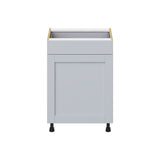 Hugo&Borg Charlesberg 24-in W x 34.5-in H x 24-in D Gray 1-Drawer Base Fully Assembled Cabinet (Flat Panel Shaker Style)