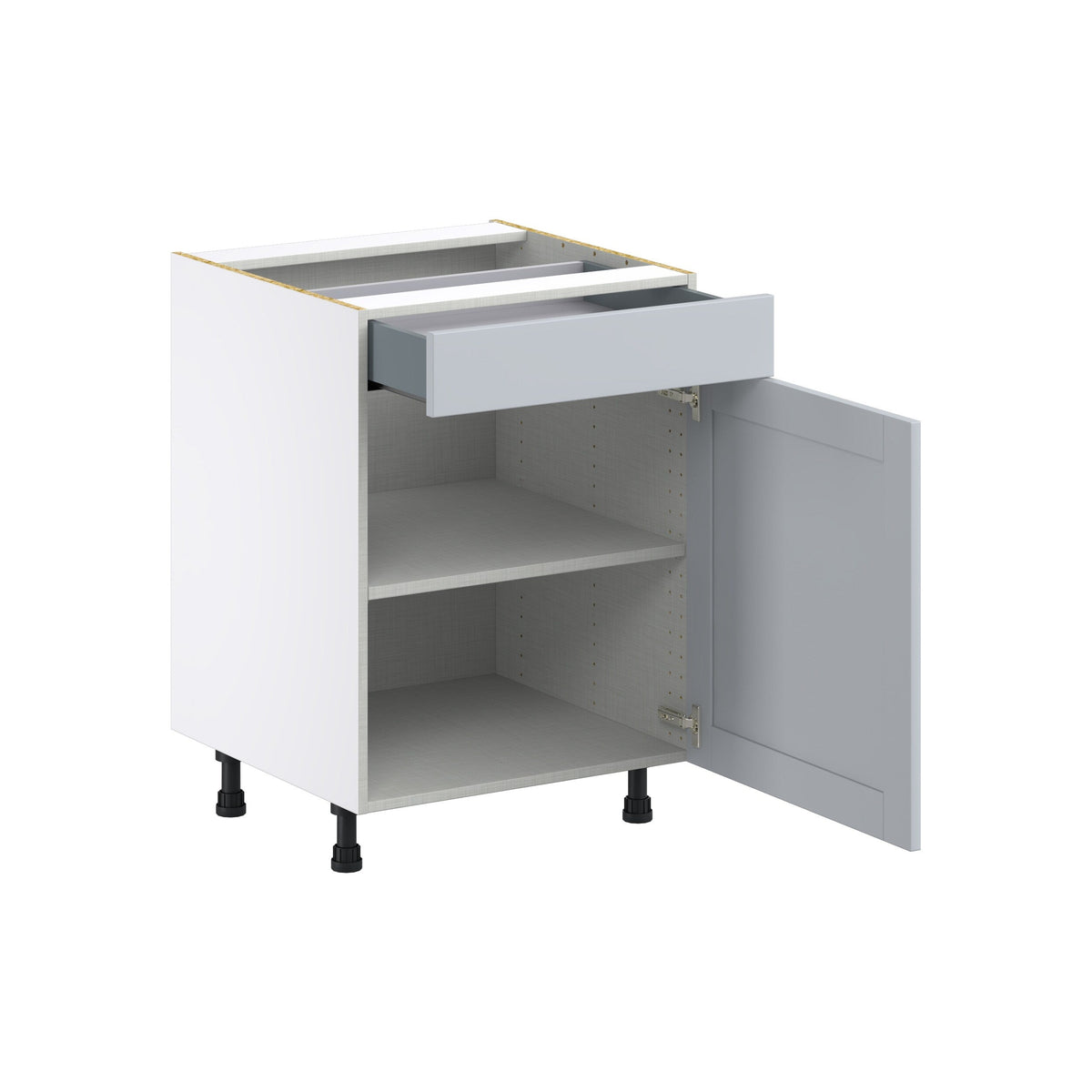 Hugo&Borg Charlesberg 24-in W x 34.5-in H x 24-in D Gray 1-Drawer Base Fully Assembled Cabinet (Flat Panel Shaker Style)