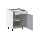 Hugo&Borg Charlesberg 24-in W x 34.5-in H x 24-in D Gray 1-Drawer Base Fully Assembled Cabinet (Flat Panel Shaker Style)