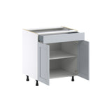 Hugo&Borg Charlesberg 30-in W x 34.5-in H x 24-in D Gray 1-Drawer Base Fully Assembled Cabinet (Flat Panel Shaker Style)