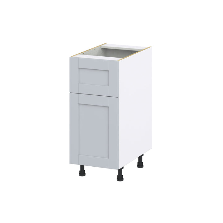 Hugo&Borg Charlesberg 15-in W x 34.5-in H x 24-in D Gray 1-Drawer Base Fully Assembled Cabinet (Flat Panel Shaker Style)