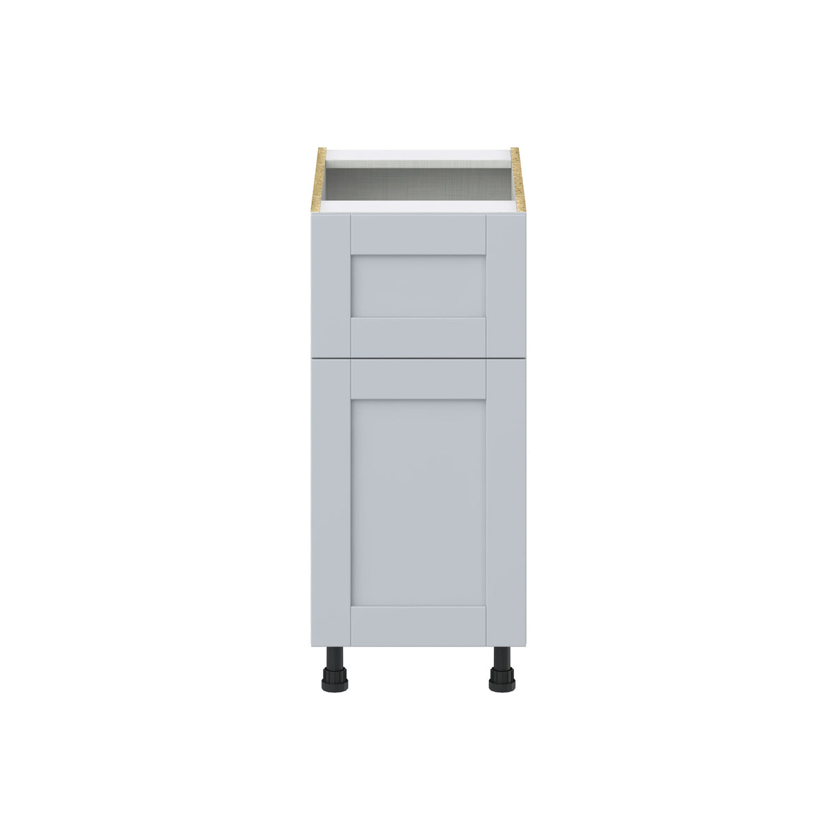 Hugo&Borg Charlesberg 15-in W x 34.5-in H x 24-in D Gray 1-Drawer Base Fully Assembled Cabinet (Flat Panel Shaker Style)