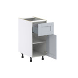 Hugo&Borg Charlesberg 15-in W x 34.5-in H x 24-in D Gray 1-Drawer Base Fully Assembled Cabinet (Flat Panel Shaker Style)
