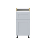 Hugo&Borg Charlesberg 18-in W x 34.5-in H x 24-in D Gray 1-Drawer Base Fully Assembled Cabinet (Flat Panel Shaker Style)