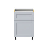 Hugo&Borg Charlesberg 24-in W x 34.5-in H x 24-in D Gray 1-Drawer Base Fully Assembled Cabinet (Flat Panel Shaker Style)