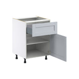 Hugo&Borg Charlesberg 24-in W x 34.5-in H x 24-in D Gray 1-Drawer Base Fully Assembled Cabinet (Flat Panel Shaker Style)