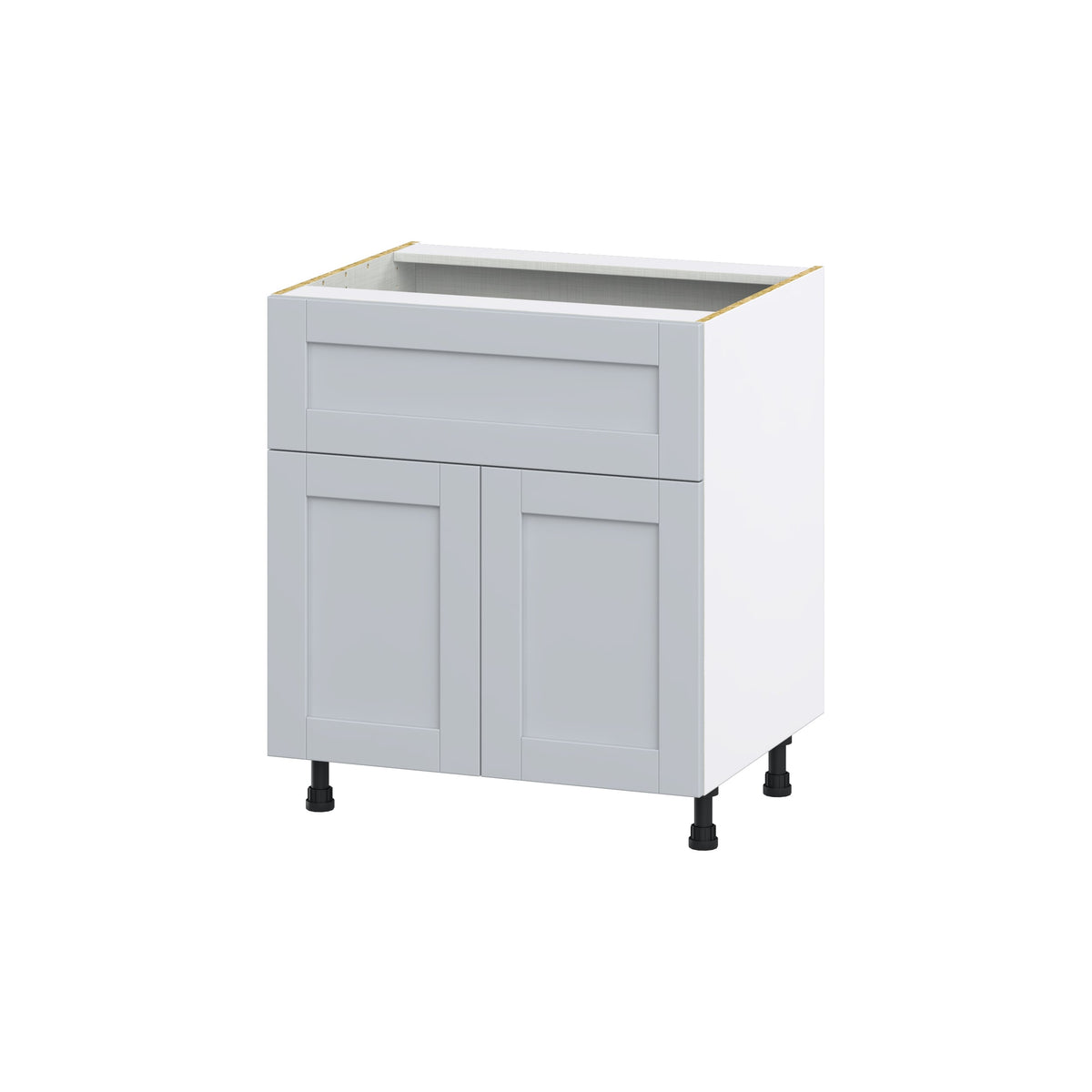 Hugo&Borg Charlesberg 30-in W x 34.5-in H x 24-in D Gray 1-Drawer Base Fully Assembled Cabinet (Flat Panel Shaker Style)