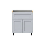 Hugo&Borg Charlesberg 30-in W x 34.5-in H x 24-in D Gray 1-Drawer Base Fully Assembled Cabinet (Flat Panel Shaker Style)