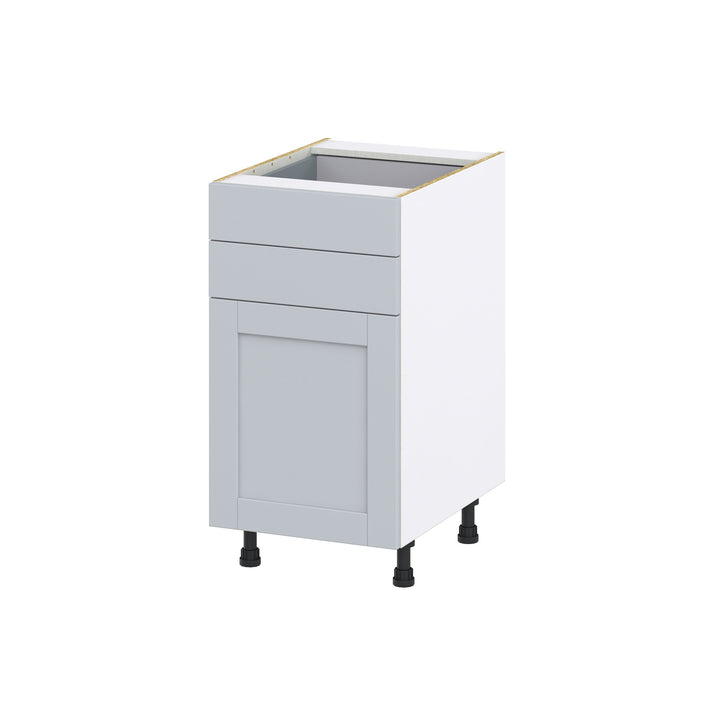 Hugo&Borg Charlesberg 18-in W x 34.5-in H x 24-in D Gray 2-Drawers Base Fully Assembled Cabinet (Flat Panel Shaker Style)