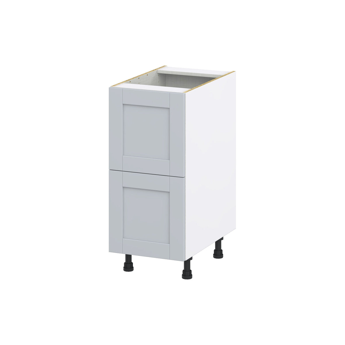 Hugo&Borg Charlesberg 15-in W x 34.5-in H x 25-in D Gray 2-Drawer Base Fully Assembled Cabinet