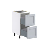 Hugo&Borg Charlesberg 15-in W x 34.5-in H x 25-in D Gray 2-Drawer Base Fully Assembled Cabinet