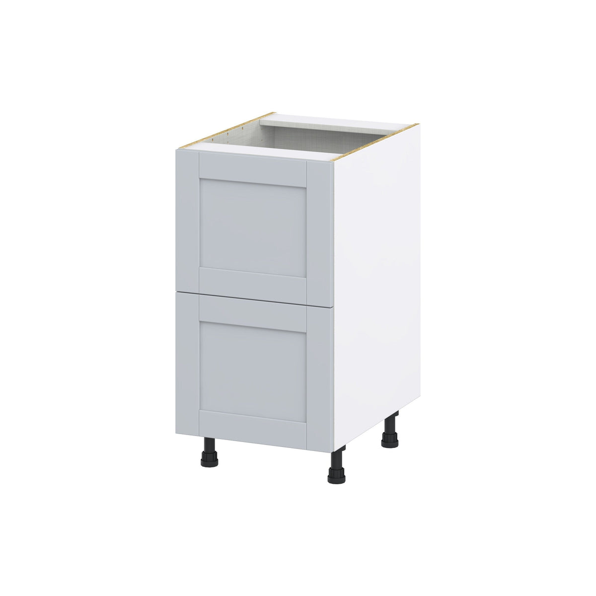 Hugo&Borg Charlesberg 18-in W x 34.5-in H x 25-in D Gray 2-Drawer Base Fully Assembled Cabinet