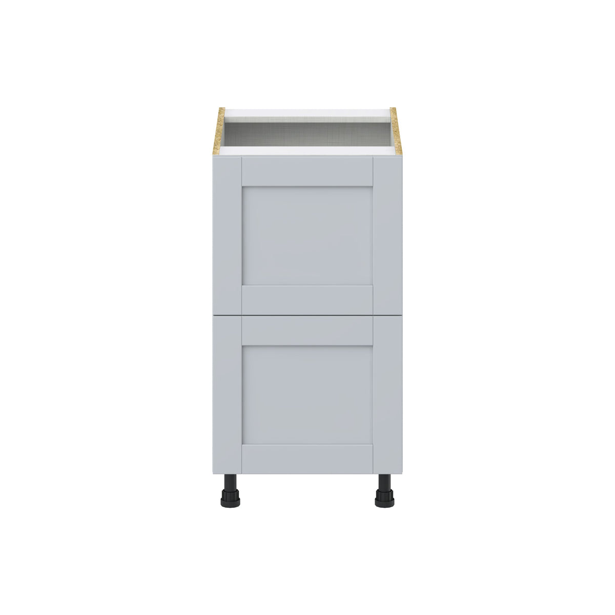 Hugo&Borg Charlesberg 18-in W x 34.5-in H x 25-in D Gray 2-Drawer Base Fully Assembled Cabinet