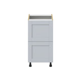 Hugo&Borg Charlesberg 18-in W x 34.5-in H x 25-in D Gray 2-Drawer Base Fully Assembled Cabinet