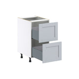 Hugo&Borg Charlesberg 18-in W x 34.5-in H x 25-in D Gray 2-Drawer Base Fully Assembled Cabinet