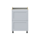 Hugo&Borg Charlesberg 24-in W x 34.5-in H x 25-in D Gray 2-Drawer Base Fully Assembled Cabinet