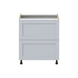 Hugo&Borg Charlesberg 30-in W x 34.5-in H x 25-in D Gray 2-Drawer Base Fully Assembled Cabinet