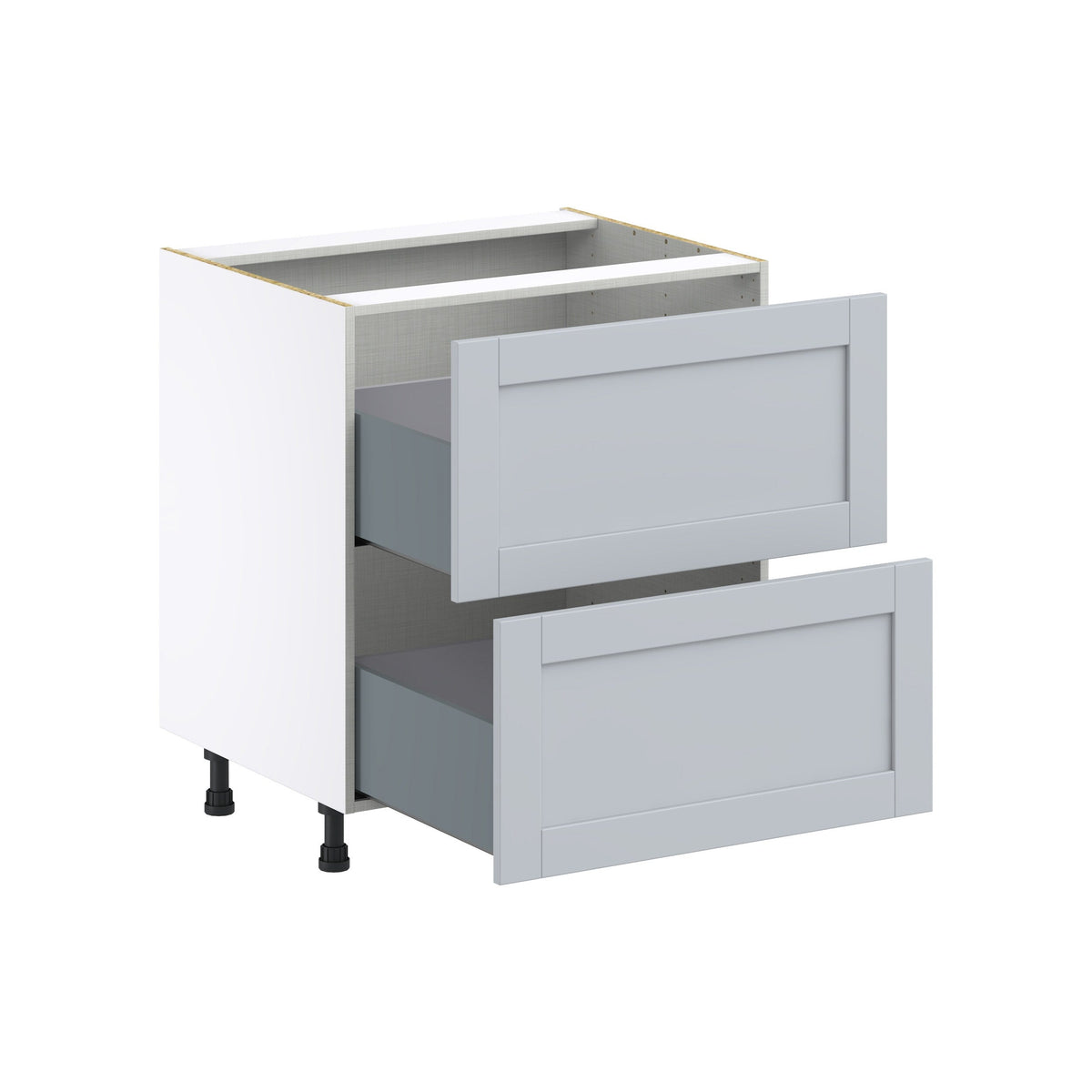 Hugo&Borg Charlesberg 30-in W x 34.5-in H x 25-in D Gray 2-Drawer Base Fully Assembled Cabinet