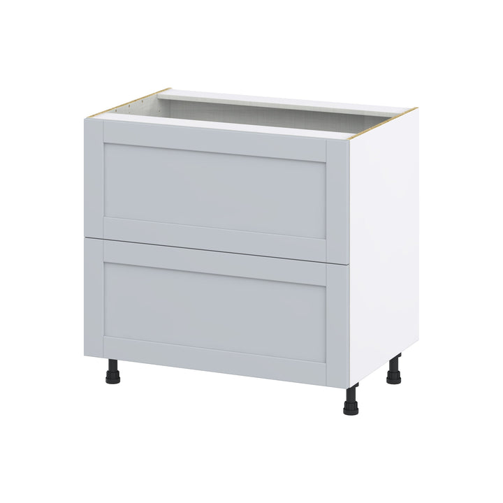 Hugo&Borg Charlesberg 36-in W x 34.5-in H x 24-in D Gray 2-Drawer Base Fully Assembled Cabinet