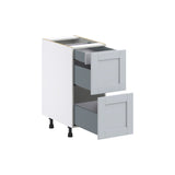 Hugo&Borg Charlesberg 15-in W x 34.5-in H x 24-in D Gray 2-Drawer Base Fully Assembled Cabinet