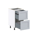 Hugo&Borg Charlesberg 18-in W x 34.5-in H x 24-in D Gray 2-Drawer Base Fully Assembled Cabinet