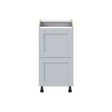 Hugo&Borg Charlesberg 18-in W x 34.5-in H x 24-in D Gray 2-Drawer Base Fully Assembled Cabinet