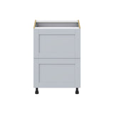 Hugo&Borg Charlesberg 24-in W x 34.5-in H x 24-in D Gray 2-Drawer Base Fully Assembled Cabinet