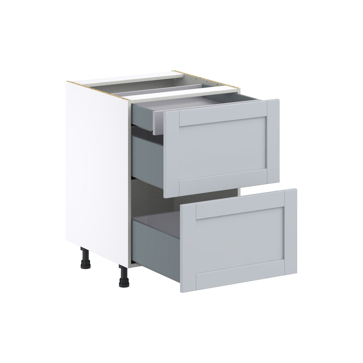 Hugo&Borg Charlesberg 24-in W x 34.5-in H x 24-in D Gray 2-Drawer Base Fully Assembled Cabinet
