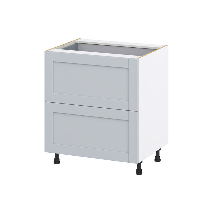 Hugo&Borg Charlesberg 30-in W x 34.5-in H x 24-in D Gray 2-Drawer Base Fully Assembled Cabinet