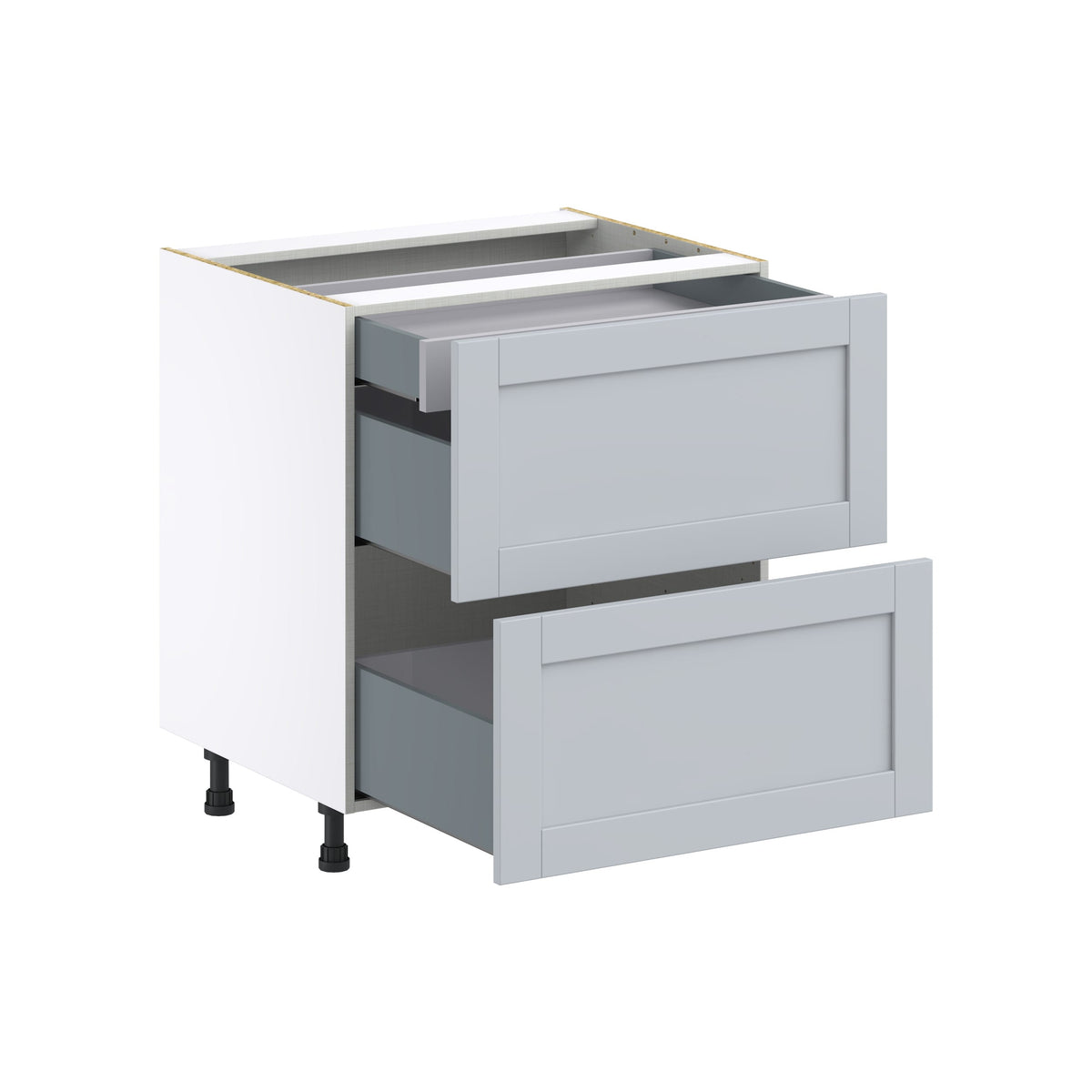 Hugo&Borg Charlesberg 30-in W x 34.5-in H x 24-in D Gray 2-Drawer Base Fully Assembled Cabinet