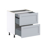 Hugo&Borg Charlesberg 30-in W x 34.5-in H x 24-in D Gray 2-Drawer Base Fully Assembled Cabinet