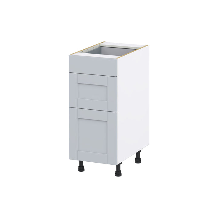 Hugo&Borg Charlesberg 15-in W x 34.5-in H x 25-in D Gray 3-Drawer Base Fully Assembled Cabinet