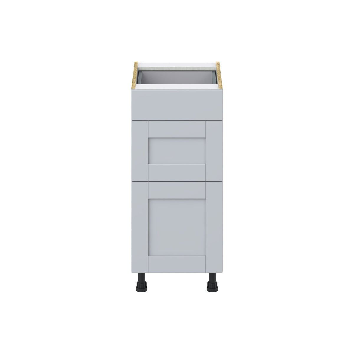 Hugo&Borg Charlesberg 15-in W x 34.5-in H x 25-in D Gray 3-Drawer Base Fully Assembled Cabinet