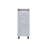 Hugo&Borg Charlesberg 15-in W x 34.5-in H x 25-in D Gray 3-Drawer Base Fully Assembled Cabinet