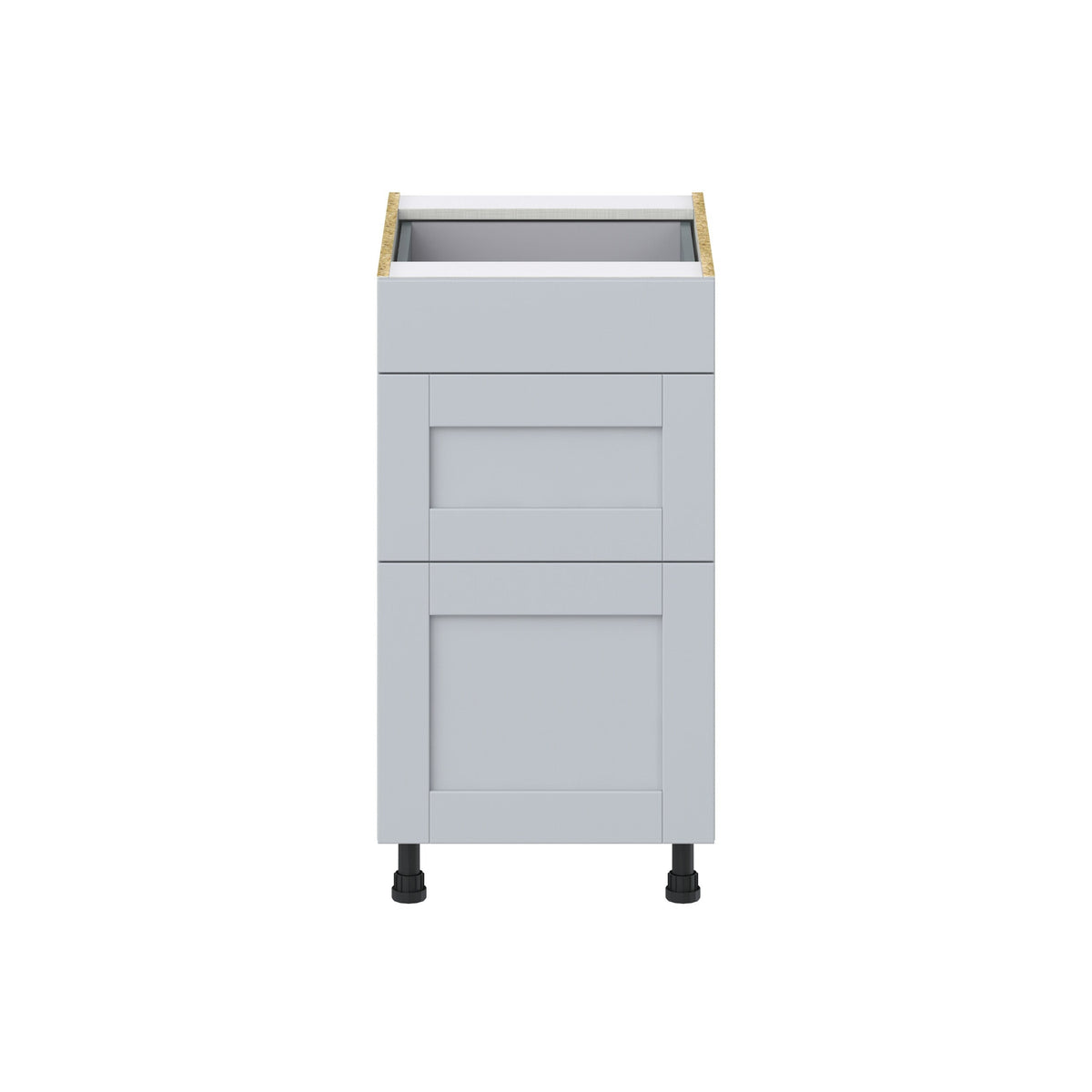 Hugo&Borg Charlesberg 18-in W x 34.5-in H x 25-in D Gray 3-Drawer Base Fully Assembled Cabinet