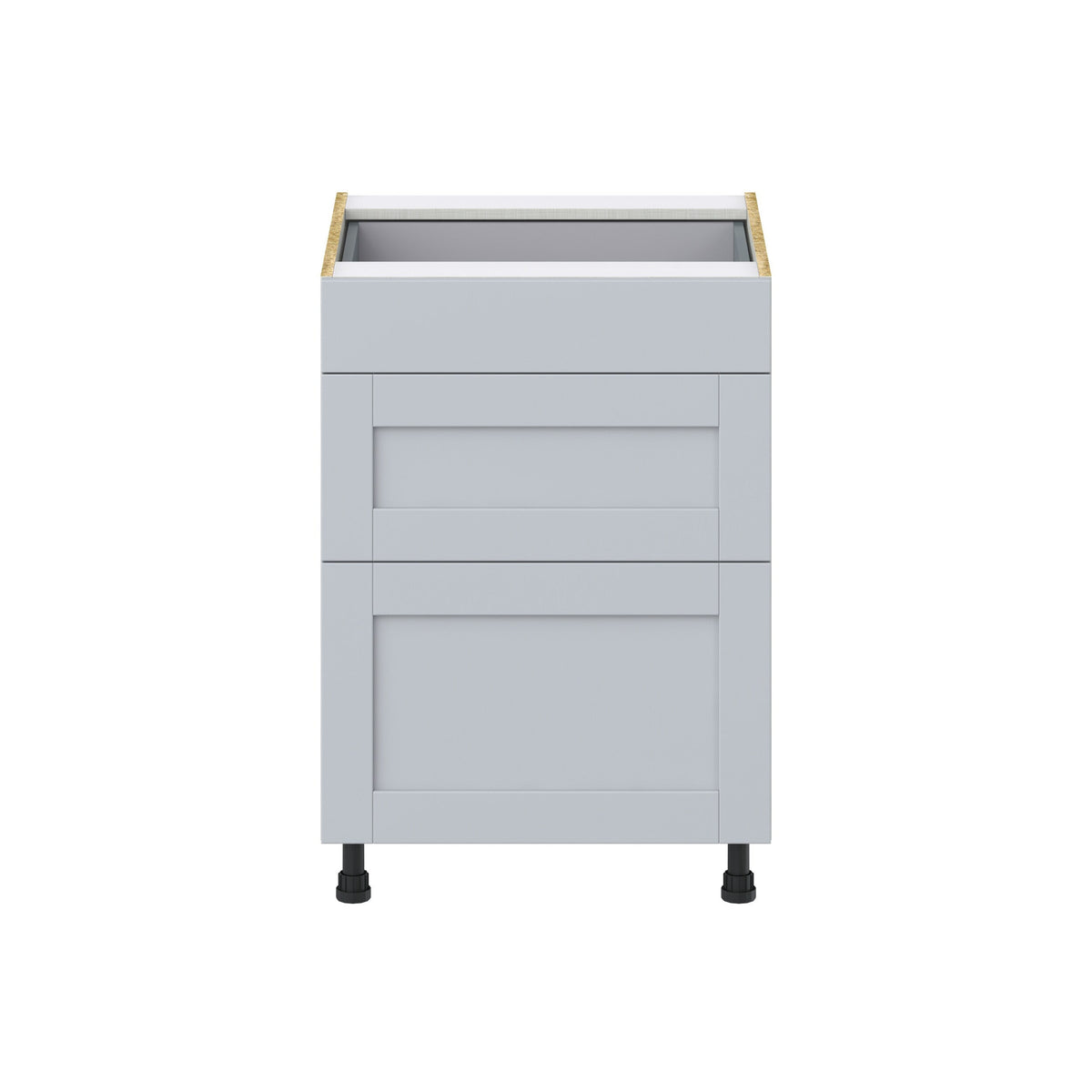 Hugo&Borg Charlesberg 24-in W x 34.5-in H x 25-in D Gray 3-Drawer Base Fully Assembled Cabinet
