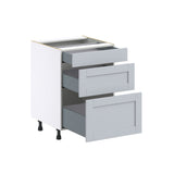 Hugo&Borg Charlesberg 24-in W x 34.5-in H x 25-in D Gray 3-Drawer Base Fully Assembled Cabinet
