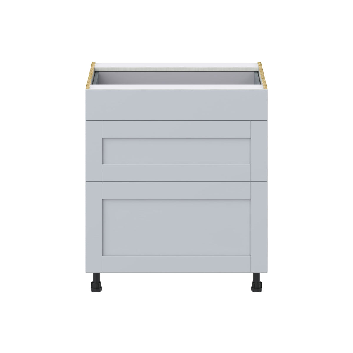 Hugo&Borg Charlesberg 30-in W x 34.5-in H x 25-in D Gray 3-Drawer Base Fully Assembled Cabinet