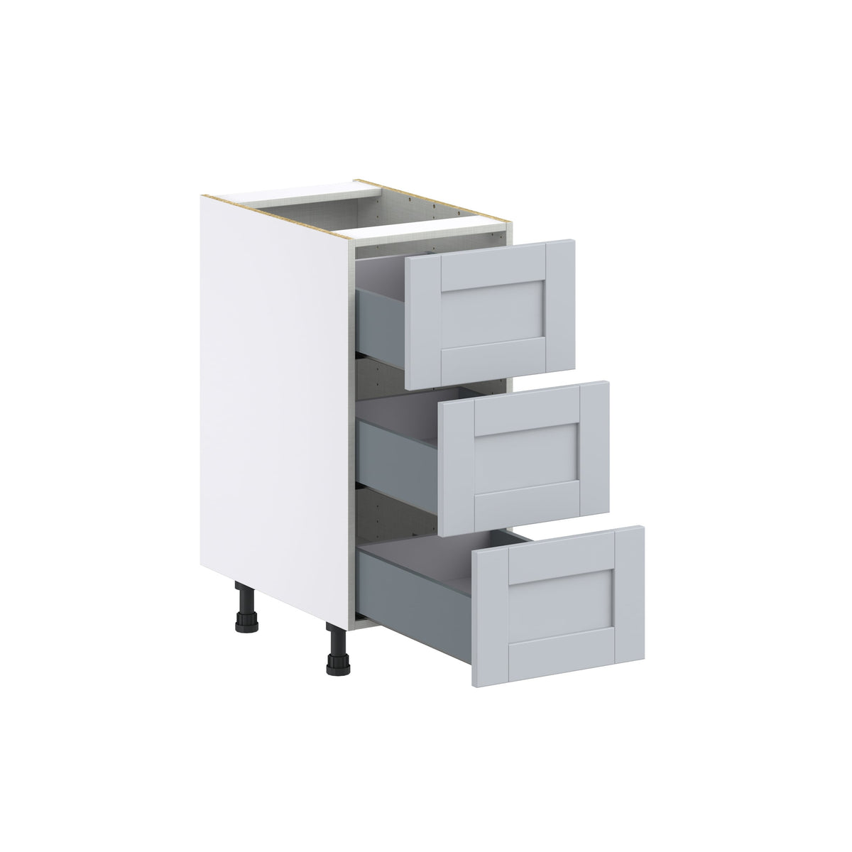 Hugo&Borg Charlesberg 15-in W x 34.5-in H x 24-in D Gray 3-Drawer Base Fully Assembled Cabinet